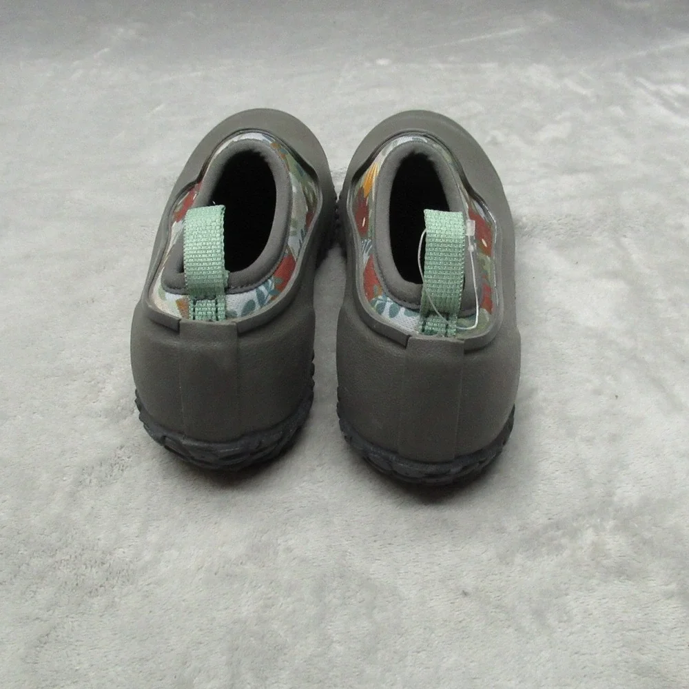 Muck Boot Garden Shoes Women 5 Gray‎ Floral Slip On Waterproof Outdoor